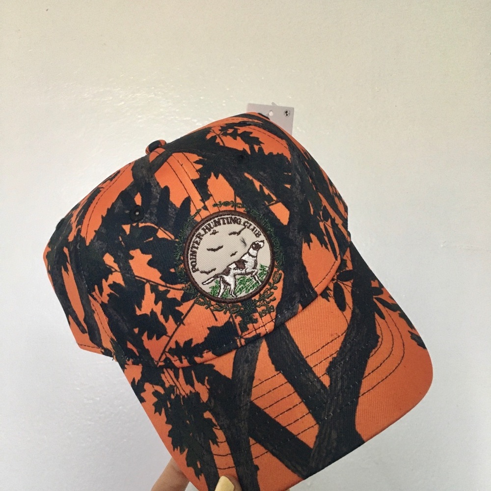 coney island orange camo pointer hunting club hat